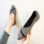 Ash Gray Kint Flat Shoes Ballet Loafers Shoes